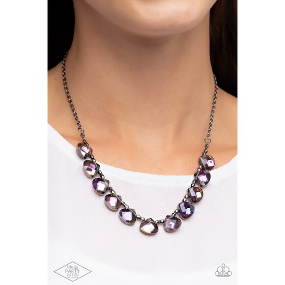 Necklace Teardrop Purple Rhinestones Women’s Jewelry  #587 - Picture 8 of 11